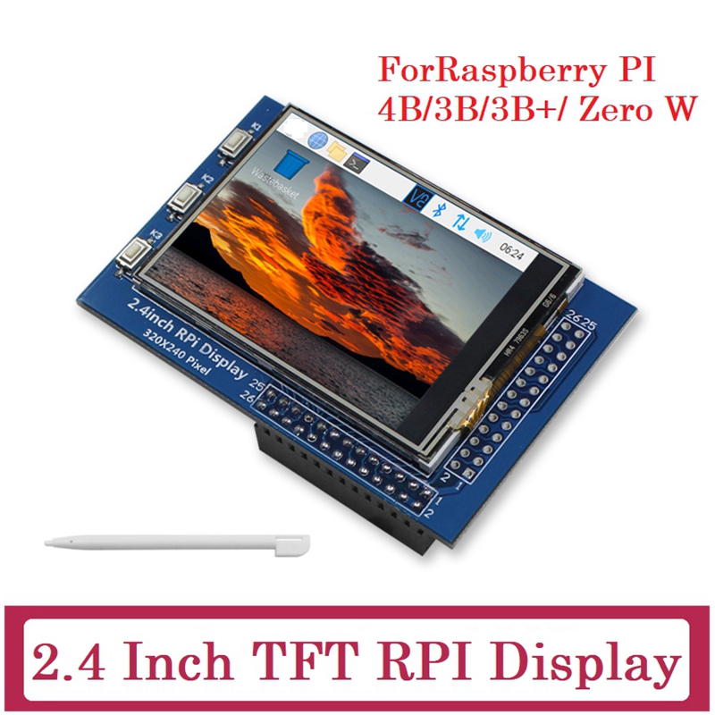 2.4Inch RPI Display For Raspberry Pi 4B/3B/3B+/ Zero W Resistive Touch Screen Capacitive Monitor 320X240 With Touch Pen